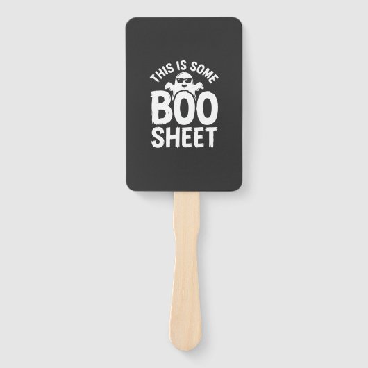 Grappig Halloween Boo Laken Spook Ontwerp_1 Handwaaier (Voorkant)