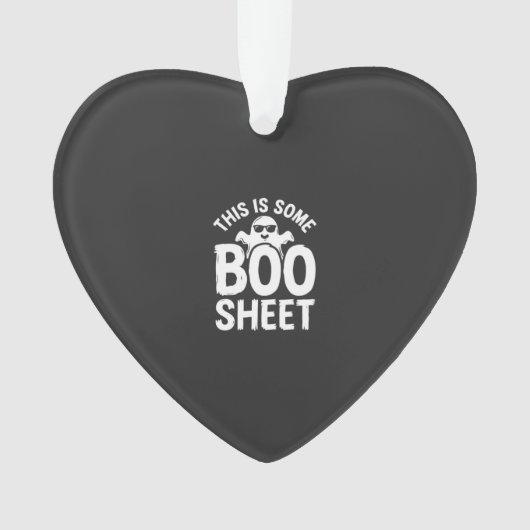 Grappig Halloween Boo Laken Spook Ontwerp_1 Ornament (voorkant)