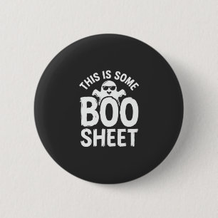Grappig Halloween Boo Laken Spook Ontwerp_1 Ronde Button 5,7 Cm