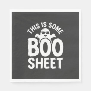 Grappig Halloween Boo Laken Spook Ontwerp_1 Servet