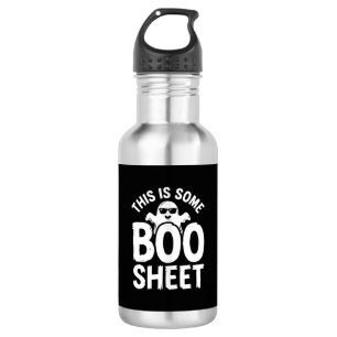 Grappig Halloween Boo Laken Spook Ontwerp_1 Waterfles