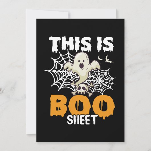 Grappig Halloween Boo Sheet Ghost Wenskaart Feestdagenkaart (Voorkant)
