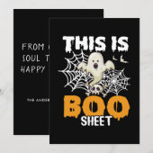 Grappig Halloween Boo Sheet Ghost Wenskaart Feestdagenkaart (Voorkant / Achterkant)