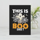 Grappig Halloween Boo Sheet Ghost Wenskaart Feestdagenkaart (Staand voorkant)