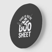 Grappig Halloween Boo Sheet Spook Design_1 Grote Klok (Hoek)