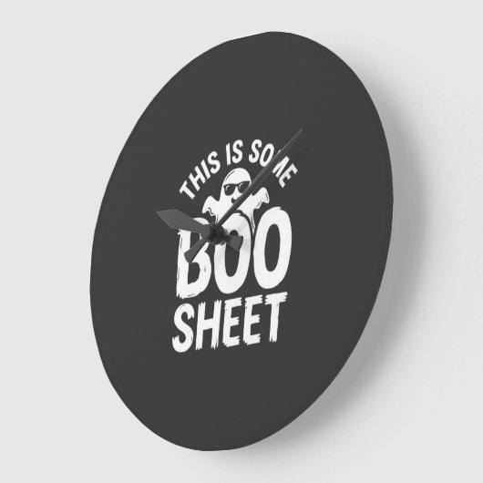 Grappig Halloween Boo Sheet Spook Design_1 Grote Klok (Hoek)
