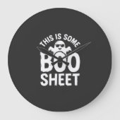 Grappig Halloween Boo Sheet Spook Design_1 Grote Klok (Voorkant)