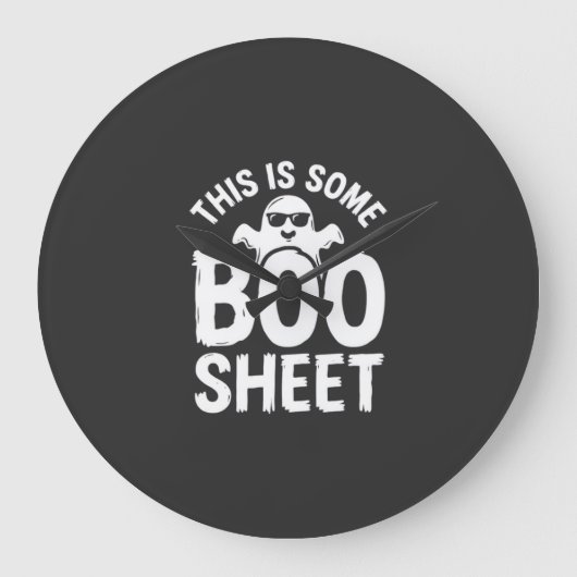 Grappig Halloween Boo Sheet Spook Design_1 Grote Klok (Voorkant)
