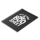 Grappig Halloween Boo Sheet Spook Design_1 Notitieboek (Linkerzijde)
