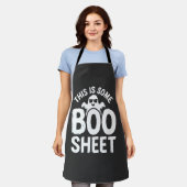 Grappig Halloween Boo Sheet Spook Design_1 Schort (Gedragen)