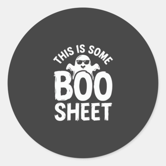 Grappig Halloween Boo Vel Ghost Ontwerp_1 Ronde Sticker (Voorkant)