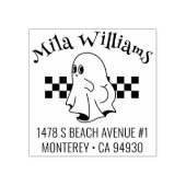 Grappig Halloween Bootiful Ghost Retouradres Rubberstempel (Afrduk)