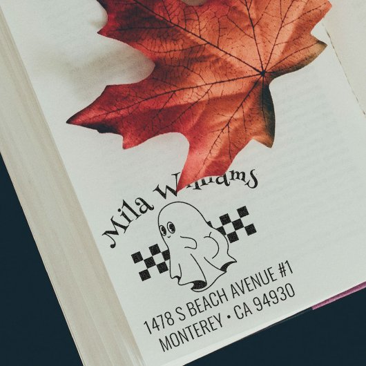 Grappig Halloween Bootiful Ghost Retouradres Rubberstempel