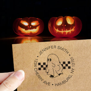 Grappig Halloween Bootiful Ghost Retouradres Rubberstempel