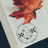 Grappig Halloween Bootiful Ghost Retouradres Rubberstempel