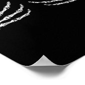 Grappig Halloween Borstkostuum Leuk Skeleton Hande Poster (Hoek)