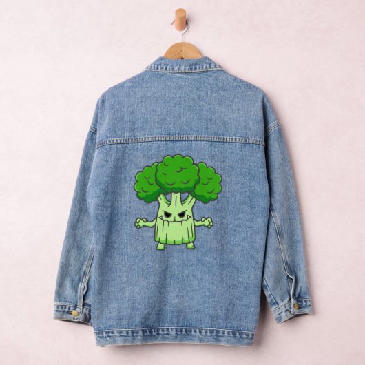 Grappig Halloween broccoli monster Denim Jacket (Hangar)