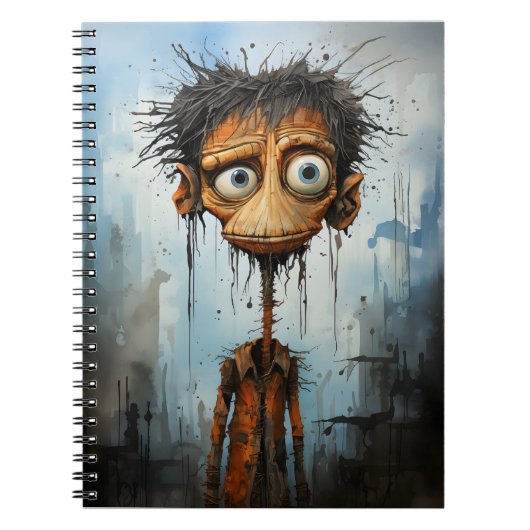 Grappig Halloween Cartoon griezelig monster Notitieboek (Voorkant)