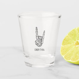 Grappig Halloween Creep Het Echt Skelet Shot Glas