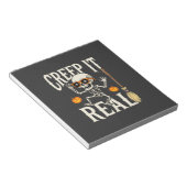 Grappig Halloween Creep It Real Dansend Skelet Ont Notitieblok (Schuin)