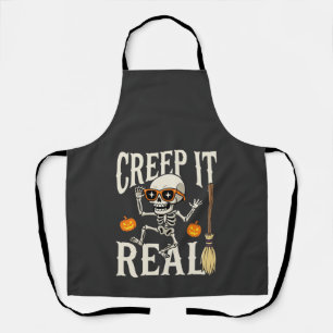 Grappig Halloween Creep It Real Dansend Skelet Ont Schort