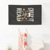 Grappig Halloween Creep It Real Dansend Skelet Ont Spandoek (Insitu)