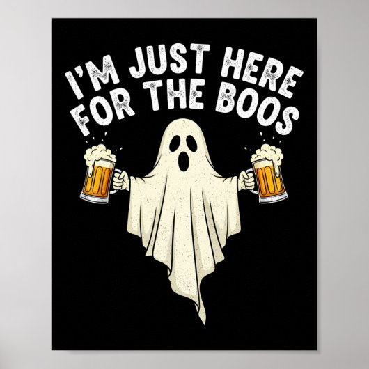Grappig Halloween dat ik hier ben voor het Boos Co Poster (Voorkant)