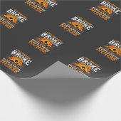 Grappig Halloween Dialyse Verpleegster Heks Bezems Cadeaupapier (Hoek)