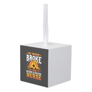 Grappig Halloween Dialyse Verpleegster Heks Bezems Decoratie