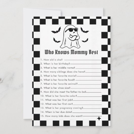Grappig Halloween die mama kent beste spel Kaart (Voorkant)