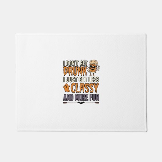 Grappig Halloween Drinken Minder Klasse Shirt Ontw Deurmat (Voorkant)