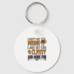 Grappig Halloween Drinken Minder Klasse Shirt Ontw Sleutelhanger