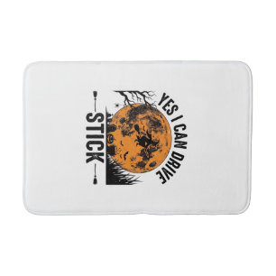 Grappig Halloween Drive Stick Heks Vintage Shirt D Badmat