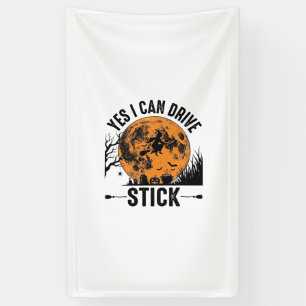 Grappig Halloween Drive Stick Heks Vintage Shirt D Spandoek
