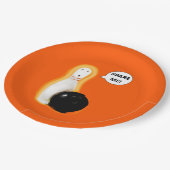 Grappig Halloween-feest Papieren Bordje (Gekanteld)
