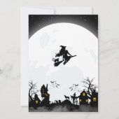 Grappig Halloween feest zwart en wit Kaart (Achterkant)