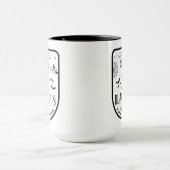 Grappig Halloween feest zwart pet heks bezemsteel Mok (Midden)