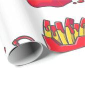 Grappig Halloween frietmonster Cadeaupapier (Rol Hoek)