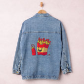 Grappig Halloween frietmonster Denim Jacket (Hangar)