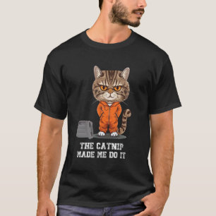 Grappig Halloween Gevangenis Kat Vader Kostuum Gev T-shirt