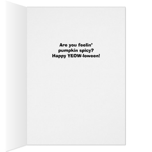 Grappig Halloween gevoel pompoen pittig (Binnen (Rechts))