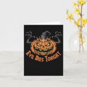 Grappig Halloween-Gezegde Het Kwaad Overlijdt Vana Kaart (Gele Bloem)