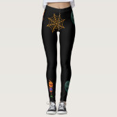 Grappig Halloween gezicht geest pompoen ballon par Leggings (Voorkant)