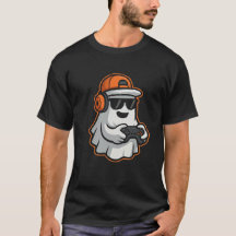Grappig Halloween Ghost Gamer Pixel Video T-shirt