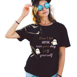 Grappig Halloween Ghost T-Shirt met DarkHumor Quot