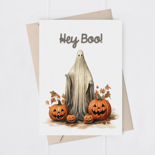 Grappig Halloween Ghost Wenskaart Bedankkaart
