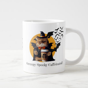 Grappig Halloween "Grumpy, Spooky, Caffeinated!" Grote Koffiekop