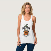 Grappig Halloween Heks Snoep Pompoen Shirt Ontwerp (Volledige Voorkant)