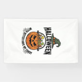 Grappig Halloween Heks Snoep Pompoen Shirt Ontwerp Spandoek (Horizontaal)