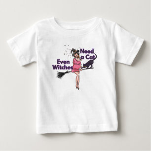 Grappig Halloween Heks T-shirt baby